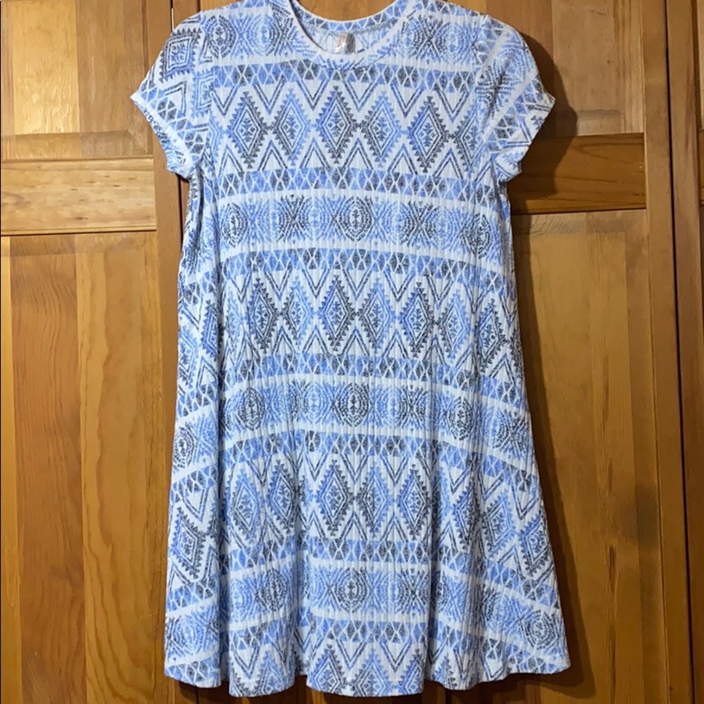 Black & Blue T-shirt Dress